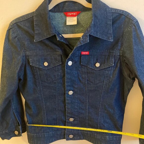 ESPRIT Vintage Blue Jean 3/4 Sleeve Jean Jacket Size Small - Picture 8 of 9